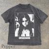 Vintage Obsession Movie TShirt Gothic Horror Tee Graphic Short Sleeve Womens Tshirts for Summer Unisex