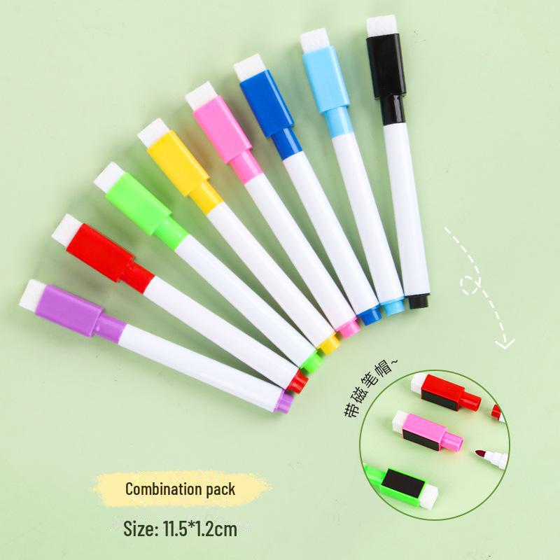 

Стираемая маркерная ручка на водной основе для белой доски: Красочные, магнитные, легко стираются, не оставляют следов, большая вместимость, экономичные.