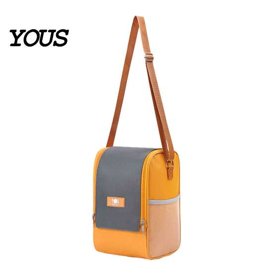 Adjustable Shoulder Strap Lunch Bag Insulated with Double Zipper And Side Pockets, Large Capacity Thermal Cooler Portable Food Storage Container Tote,