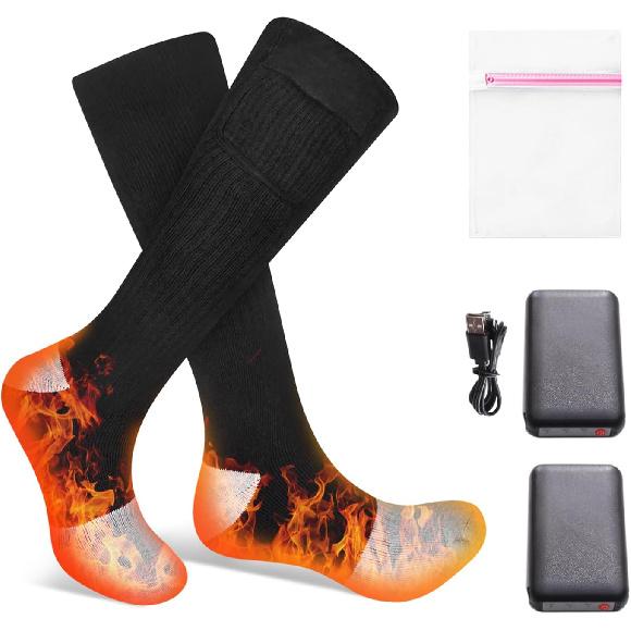 Heated Socks, RNSSEZ Heated Socks for Men, Battery Socks Heated for Men, Heated Socks Women for Sport Outdoor, Hiking, Skiing