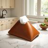Yousheng Faux Leather Tissue Holder Decorative Tissue Box Cover Pyramid Tissue Box Case Tabletop Tissue Dispenser for Dining Table Countertop Car