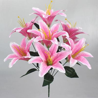 Lily Tiger Orchid Artificial Silk Flower Bouquet for Home Decor & Wedding Arch Arrangements