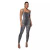 Dame Ermeløs Vest Onesie Trådet Firkantet Hals Hofte Løft Slank Sexy Jumpsuit
