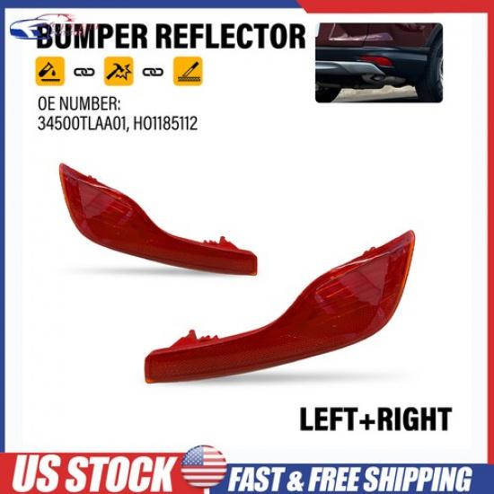 2x Red Rear Bumper Reflector Marker Lens LH & RH For 2017 2018  Honda CR-V