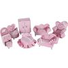 Openable Pink Furniture Jewelry Box Earrings Bracelet Ring Necklace Display Storage Cases Mini Armchair for Dollhouse
