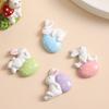 4Pcs Happy Easter DIY Easter Bunny Stickers Cartoon Resin Easter Decorations Kawaii 3D Refrigerator Stickers Party Decoration
