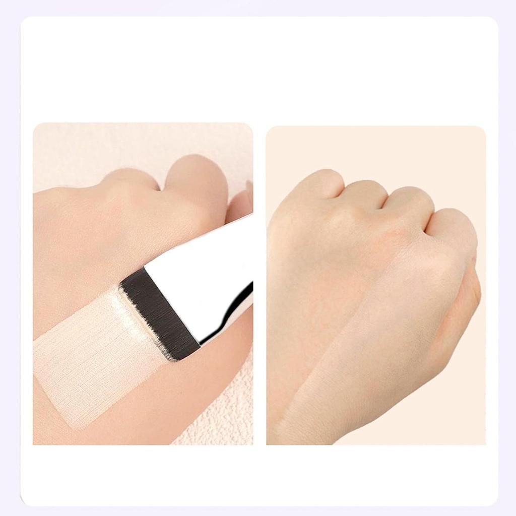 2pcs Flat Foundation Brush for Liquid Makeup, Ultra Thin Flat Head Foundation Brush Soft Dense Flat Makeup Brush Beauty Brushes for Face Makeup