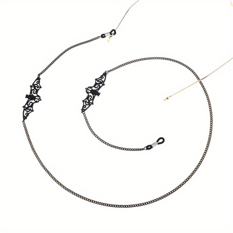 Glasses Chain New Black Hollow Bat Pendant Glasses Chain Anti-slip and Fashionable Anti-loss Jewelry Glasses Chains