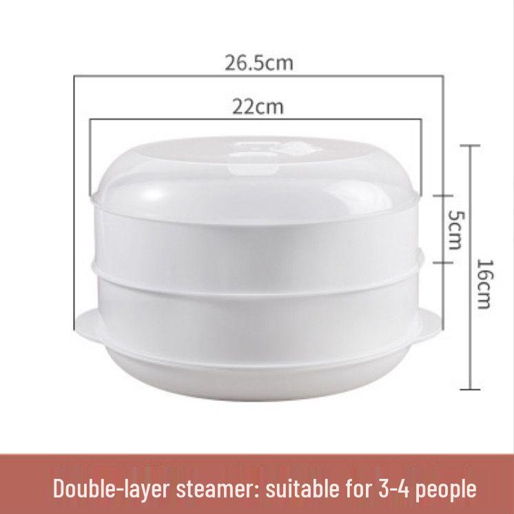 Multi-Layered Household Steamer Basket: High-Temperature Resistant with Lid, for Microwave Oven