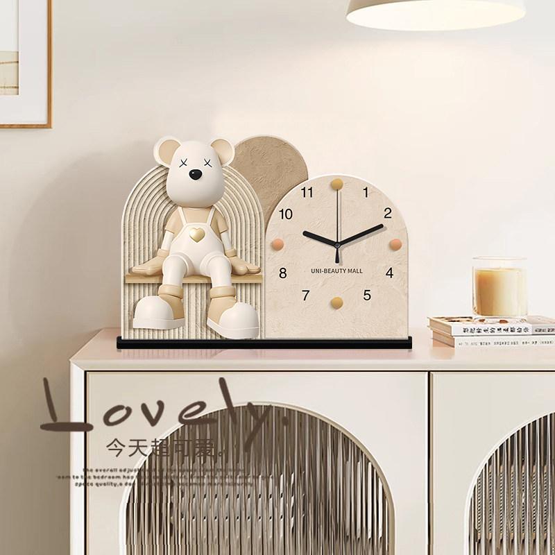 Creamy-style Table Clock Cute Ornament Exquisitely Designed Table Clock Household Fashionable Home Deco Relogio De Mesa YS40CC