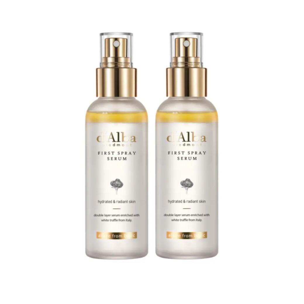 

[1+1] d’Alba White Truffle First Spray Serum 100ml × 2 – Glow Boosting Hydrating Mist Serum Duo Set