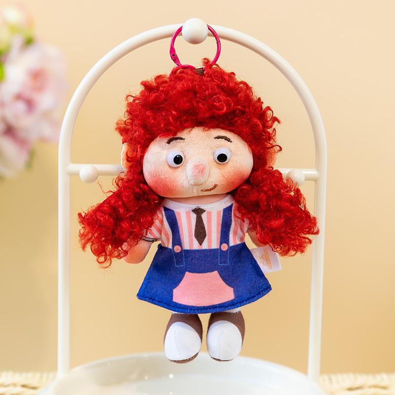 Plush Toy Keychain Hanging Charm With Messy Hair And Freckles For Teens Collectible Plush Gift