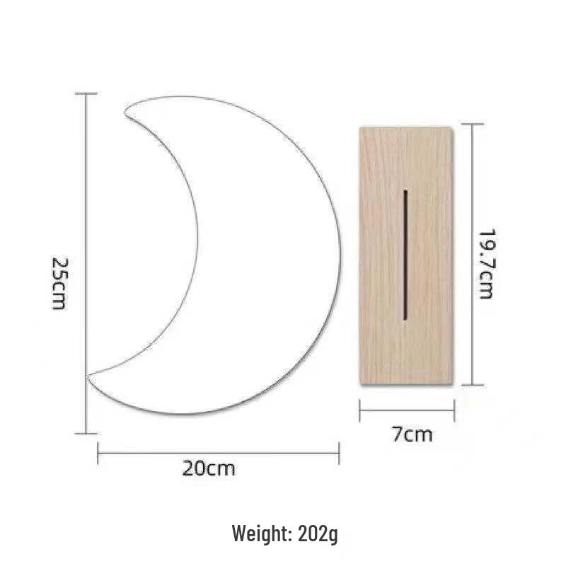 Bamboo & Wood Cloud-Shaped Acrylic Makeup Mirror with Retro Comb for Dressing Table
