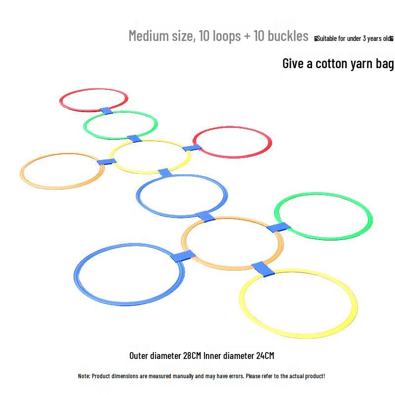 

Zhizhou Kids Hopscotch Grid Rings - 10 Colorful Rings