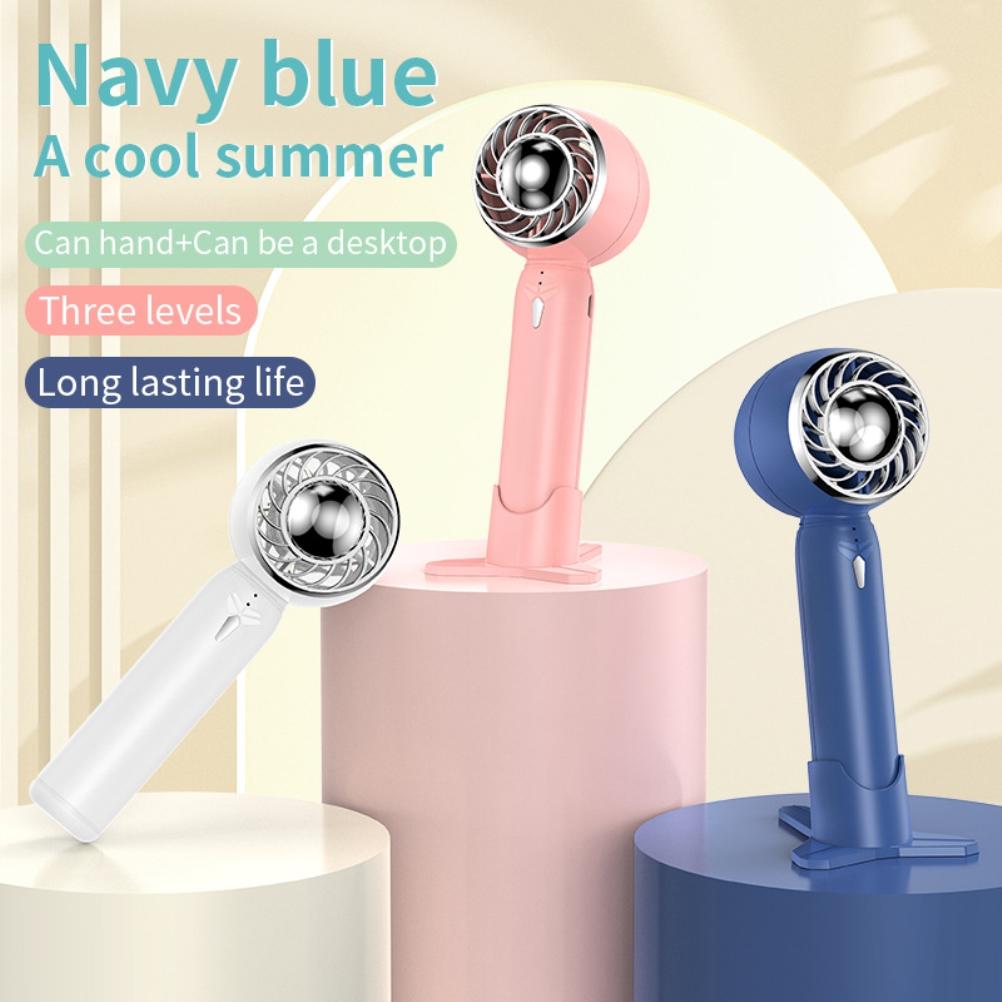 Handheld Fan Portable Rechargeable Mini Fan  Desk Table Fan with Base for Summer Indoor Outdoor Camping