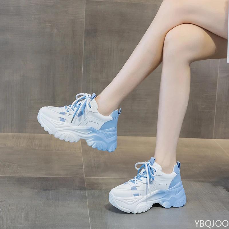 Fashion Ladies New dad Shoes Thick soled white sports shoes Fashion color blocking trendy shoe Comfort casual women's Sneakers Mujer