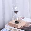 Desktop Magnetic Glass Sand Hourglass with Base for Home Decoration Ornament Gift