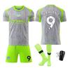 A2526 Manchester City Duo Verde Fluorescente No. 9 Maglia Harland 47 Foden 7 Malmus Calcio per Bambini