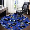 1pc Birds, Floral Office Round Rug, Non-slip, Soft and Durable Office Rug for Interior Decoration, Perfect for Office, Beautiful Decoration yy26032402