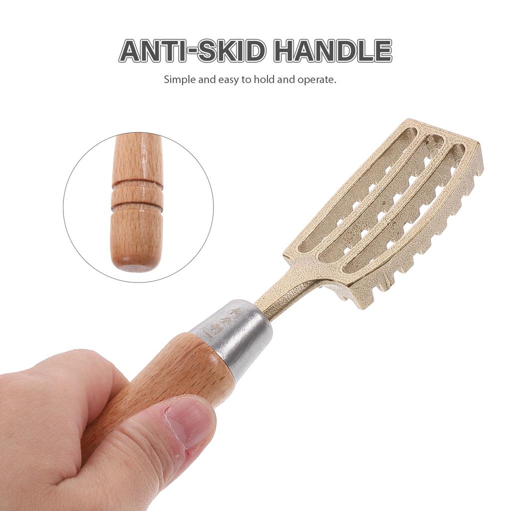 Fiskfjällsplanerare Ren Rostfri Skalare Borttagare Skalare Greppare Kökskrapa Trähandtag Rengöringsverktyg