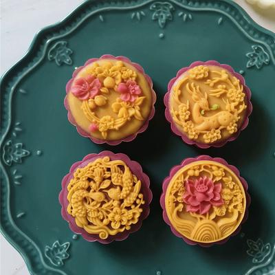 Juego de Cortadores de Galletas con Sello de Animales y Flores de 125g, Juego de Moldes Duraderos para Pasteles de Luna para Horneado Creativo y Fabricación de Pasteles de Luna