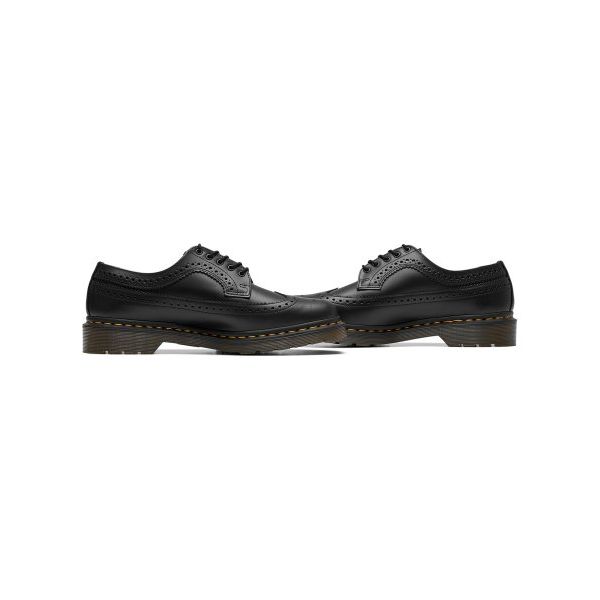 Dr. Martens 3989 Smooth Leather Brogue Siyah Sarı Dikiş Unisex Spor Ayakkabı 22210001