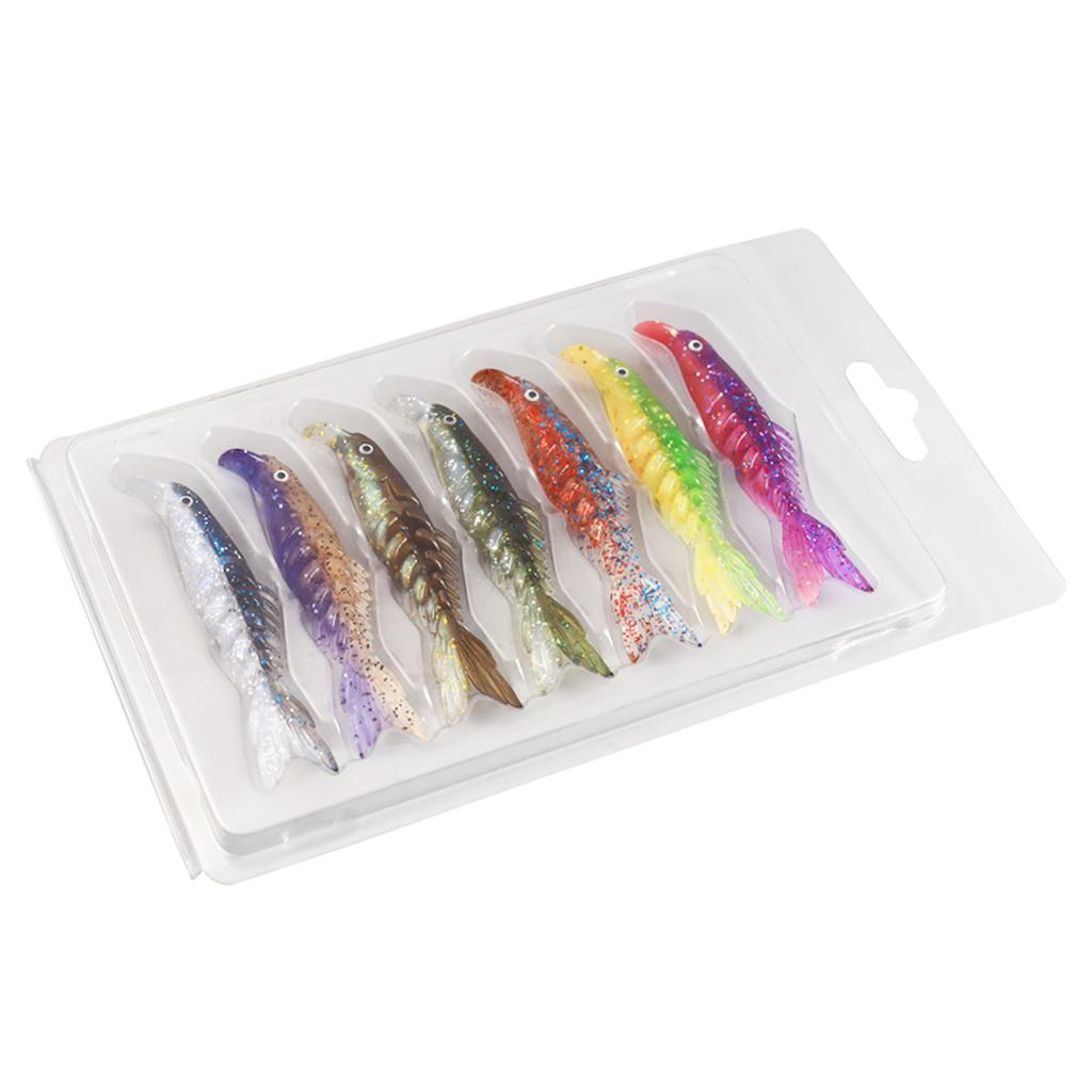 7 Stück Weichköder Köder Langlebige Simulation Swimbaits Angelköder zum Anlocken von Fischen 8cm Angelausrüstung