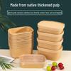 Disposable Kraft Rectangular Food Container with Lid