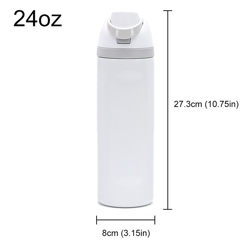 

24 Oz Water Bottle Stainless Steel Thermoses Water Bottle Dritle Drinkware Direct Drink Car Handle Portable Sport Insulated Mug 24 Oz