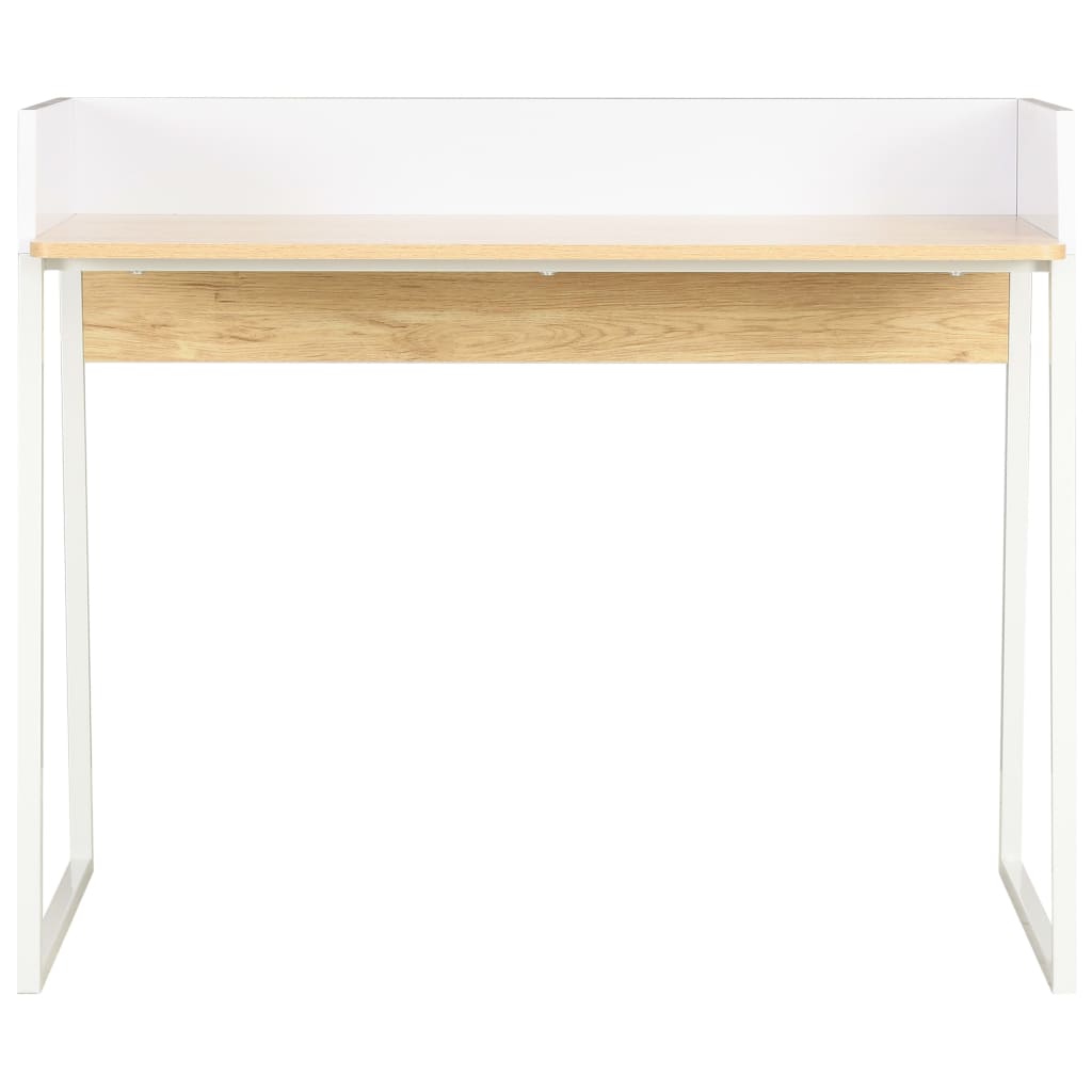 Desk in White and Oak 90 x 60 x 88 cm