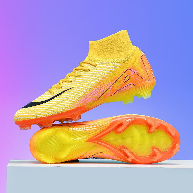 New Football Shoes Male And Female Students Training European Cup Spikes Artificial Grass Tf Football Shoes