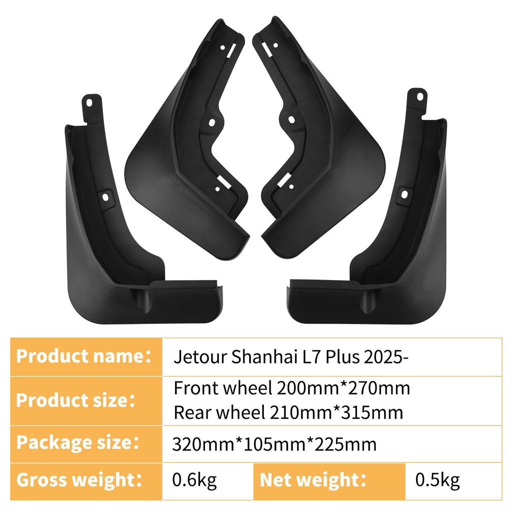Mudguard Cover for Chery Jetour Shanhai L7 Plus 2025