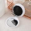 Small Size Hair Comb With Folding Mirror Traveling Portable Massage Folding Comb Women Girl Hair Brush With Mirror Styling Tools