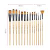 Pinceaux de peinture professionnels en Nylon de différentes formes, 14 pièces, pinceaux de peinture d'artiste pour huile acrylique, aquarelle, fournitures d'art