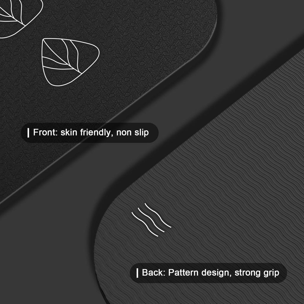 Iodoo Sammenleggbar Yoga x x Ekstra Tykk og Sammenleggbar Yogamatte for Reise med Lerret Bære TPE Trenings Pilates Matte Matte, 72"L 32"B 0.32", Bred, Veske,