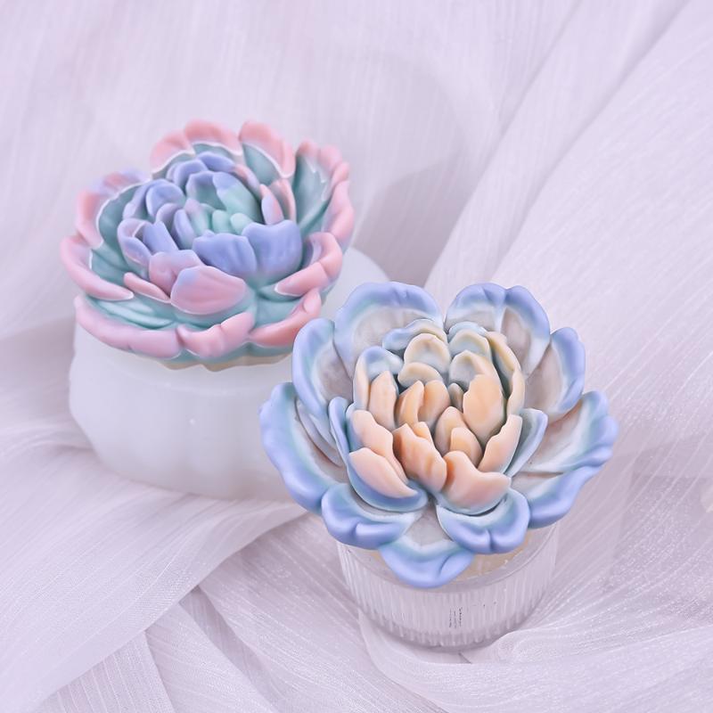 1Pcs Reusable Delicate Petal Design Home Decor Heart Flower Silicone Mold 3D Flowers For Candles Clay Gypsum And Soap Making