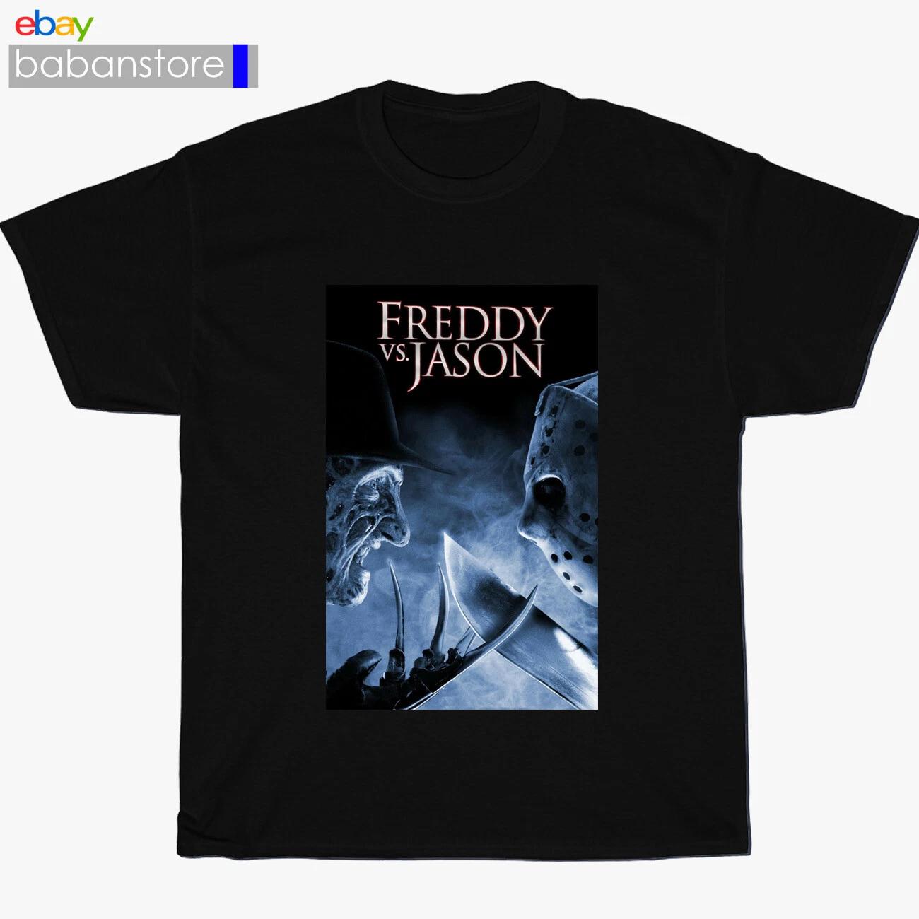 

New Freddy Vs Jason Horror Movie Black/Grey/Navy T shirt Size S-3XL S