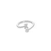 Hot Sale Adjustable Fashion 26 Letters Ring  925 Sterling Silver Jewelry For Women Gift