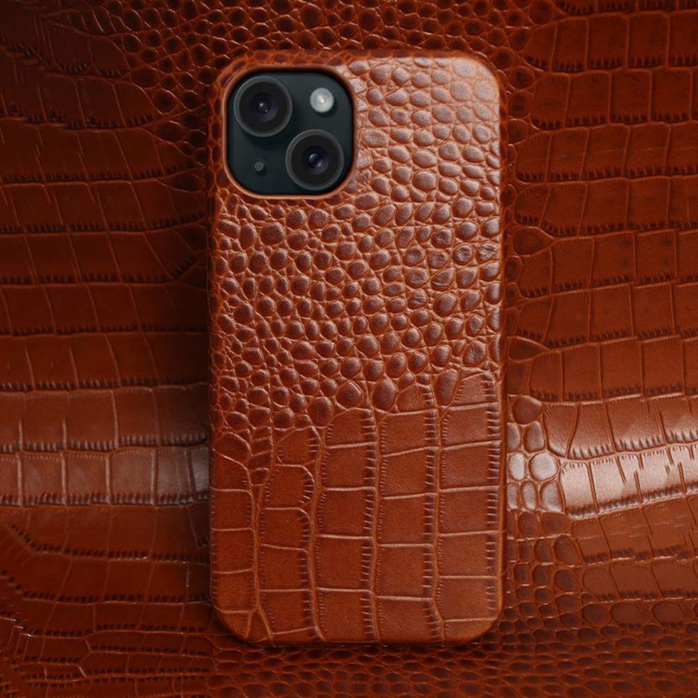 Echte Leder Handyhüllen Für iPhone 17 16 15 Pro Max 11 12 13 14 XR XS Max Capa Luxus Krokodilmuster Business Abdeckung Coque