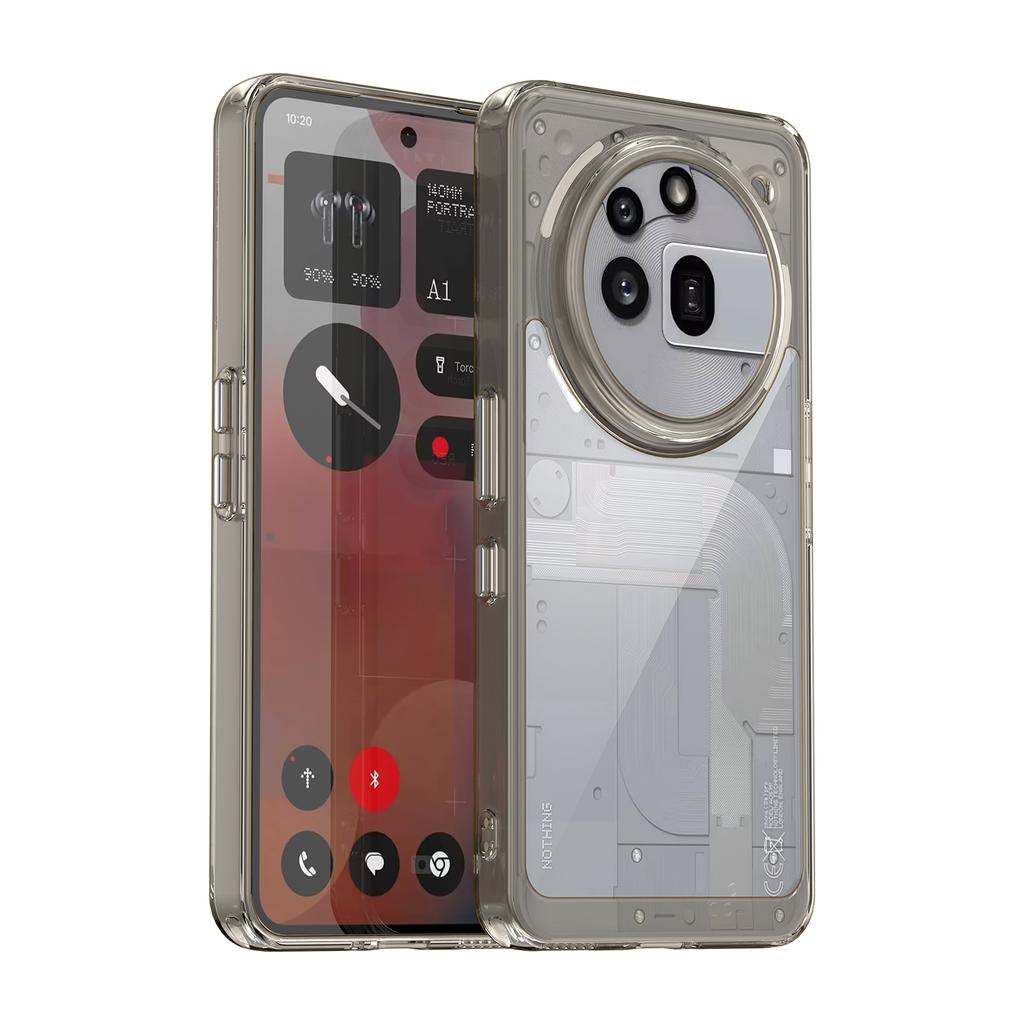 For Nothing Phone (3a) Pro Phone Case WANLONFENG XC Series TPU Acrylic Cover with Tempered Glass (Big Lens Hole)