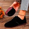 Fashion Women's Fashion Flat Shoes Autumn New Round Head Suede Deep Mouth Soft Sole Anti-slip Wear-resistant Low-top Shoes