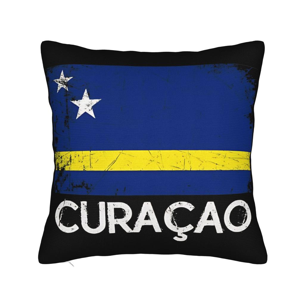 TEAM CURACAO Soccer Sport Square Pillowcases Polyester Sofa Cushion Cover Cute Decor Pillow Cover