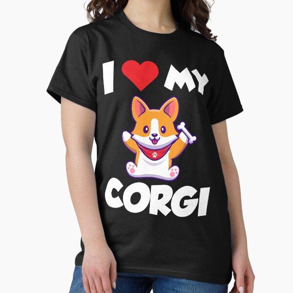I love My Corgi Funny Corgi Lover Gift for Valentines Day Classic T-Shirt