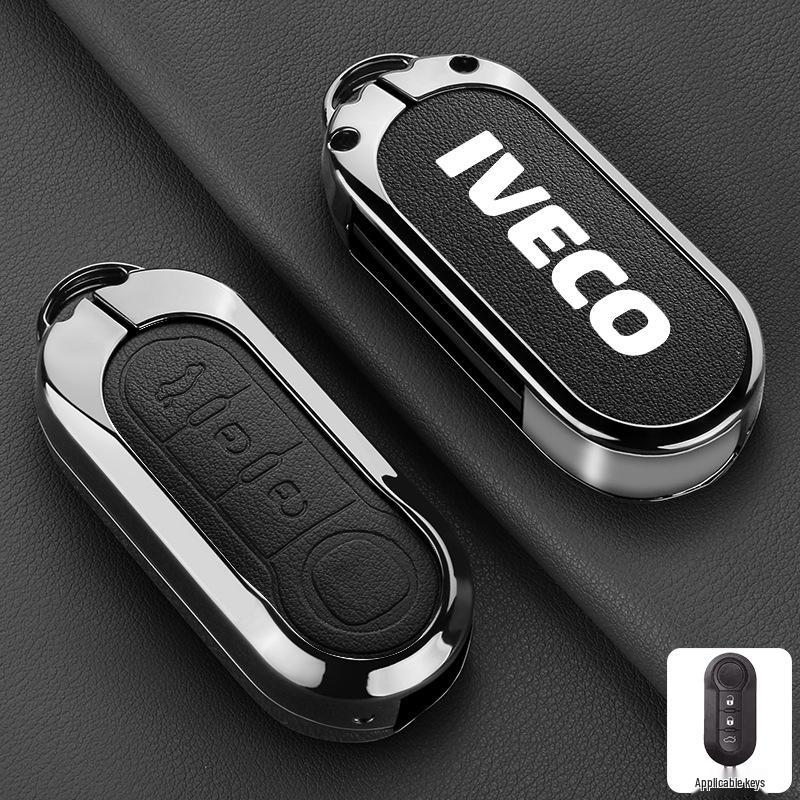 Iveco Ousheng 2021 Car Key Case: Modified Remote Key Protective Bag with Buckle