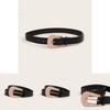 Classic Fashion Casual Leather Belt For Women With Pearl Decor For Spring
