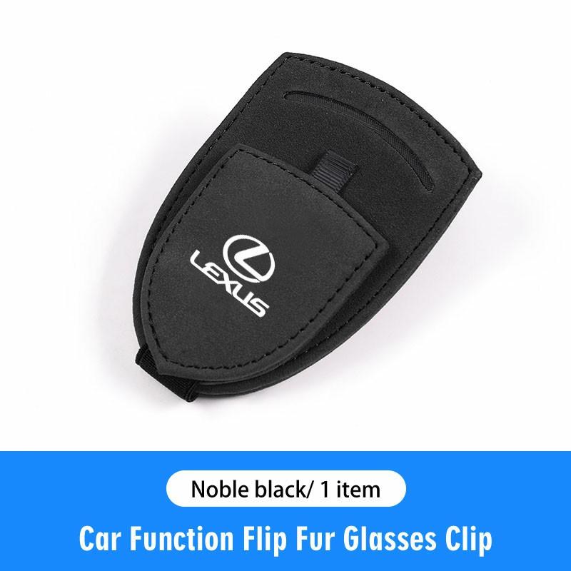 

Multifunctional Pu Leather Car Sun Visor Glasses Holder Clip For Lexus FSPORT LBX NX RX 350h 450h ES UX 300e GS GX IS LS LX CT чёрный