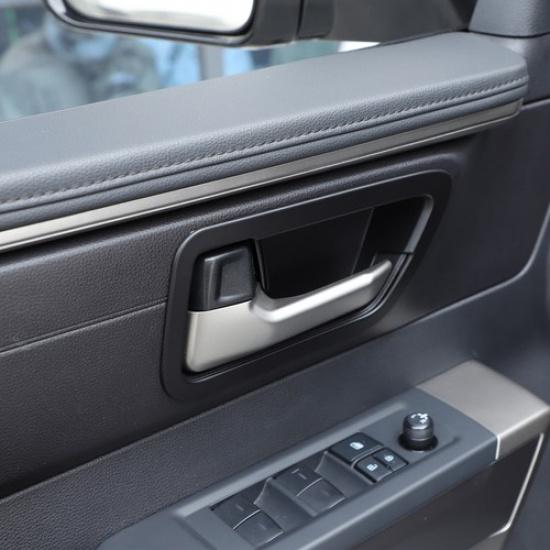 Matte Black ABS Inner Door Bowl Trim Panel For Toyota Tundra/Sequoia 22-24