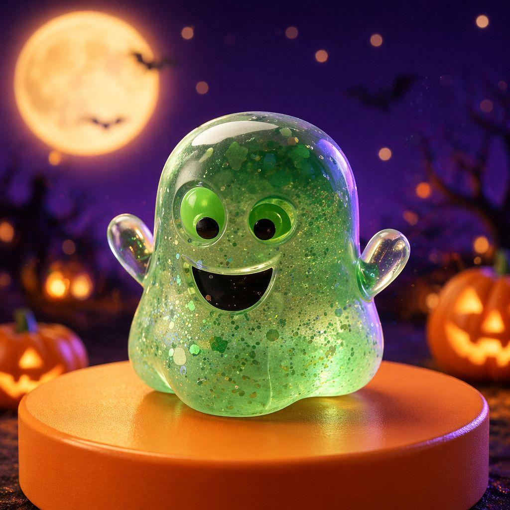 New Cross-border Halloween Pumpkin Head Pinch Le Maltose Vent Toy Glitter Creative Decompression Toy