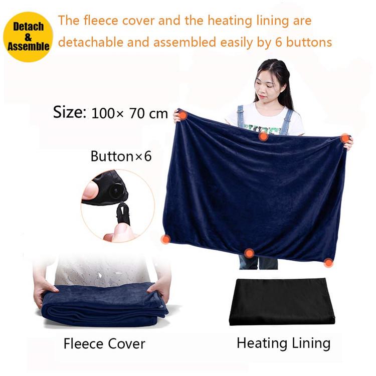 USB Heated Shawl Blanket: Winter Body Warmer & Knee Protector