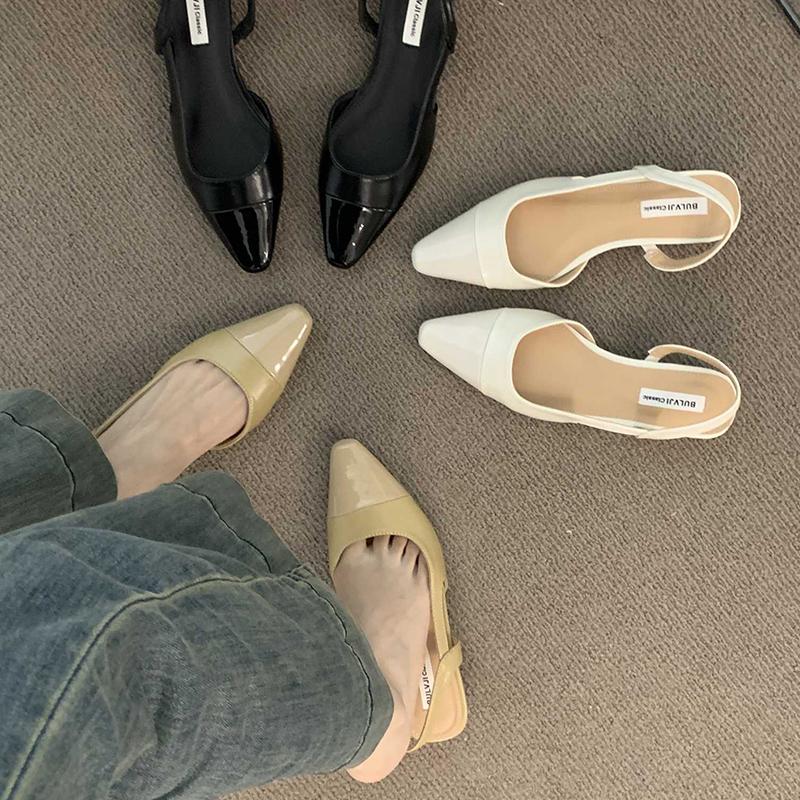 Summer Gladiator Cover Toe Women Sandals Shoes Fashion Shallow Slip On Ladies Casual Low Heel Sandalias